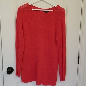 Rachel Zoe Loose Weave Coral Sweater